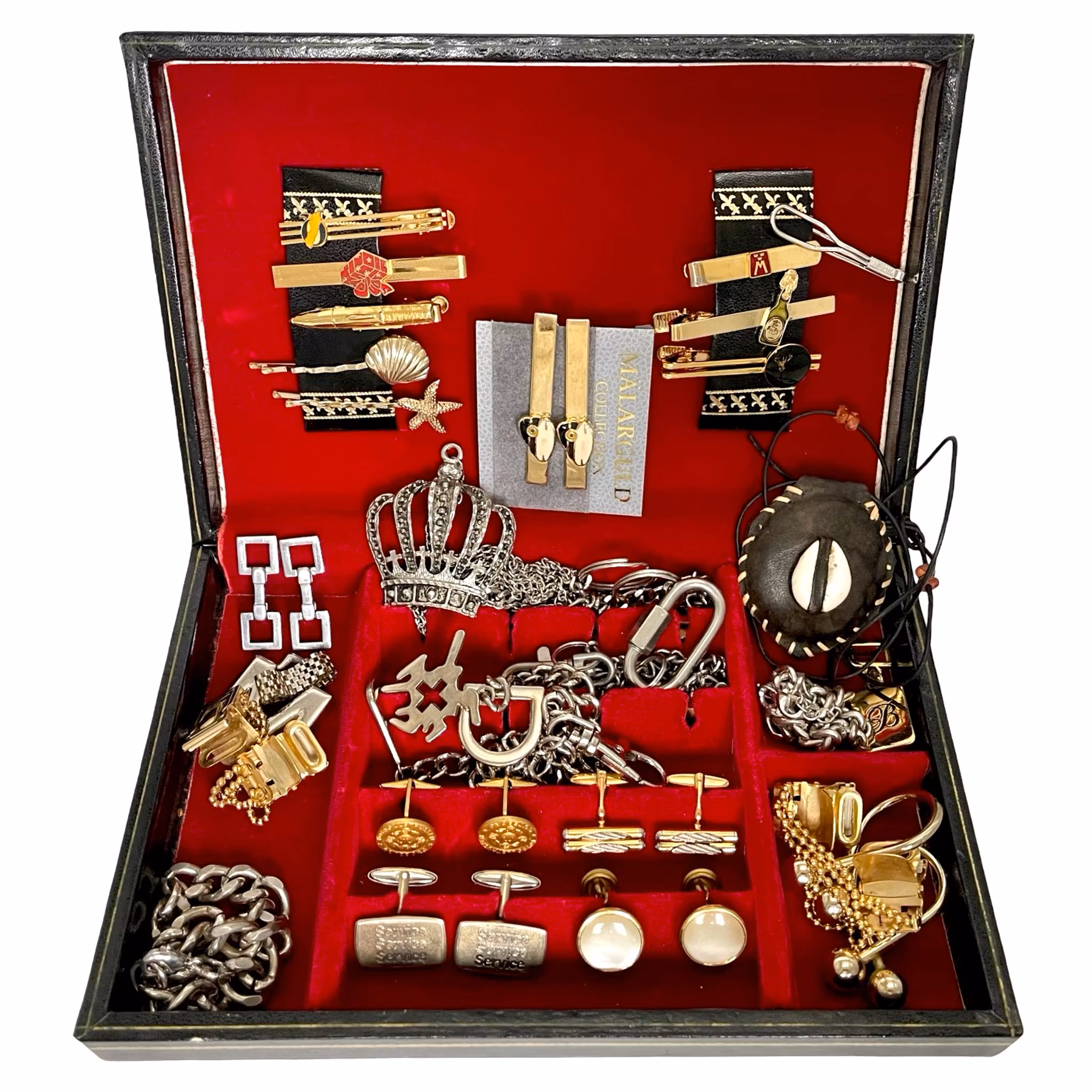 Parti Bijouterier / herrsmycken med Smyckeskrin