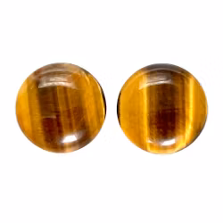 Vintage, Cabochon, Natural Tiger Eye Earrings