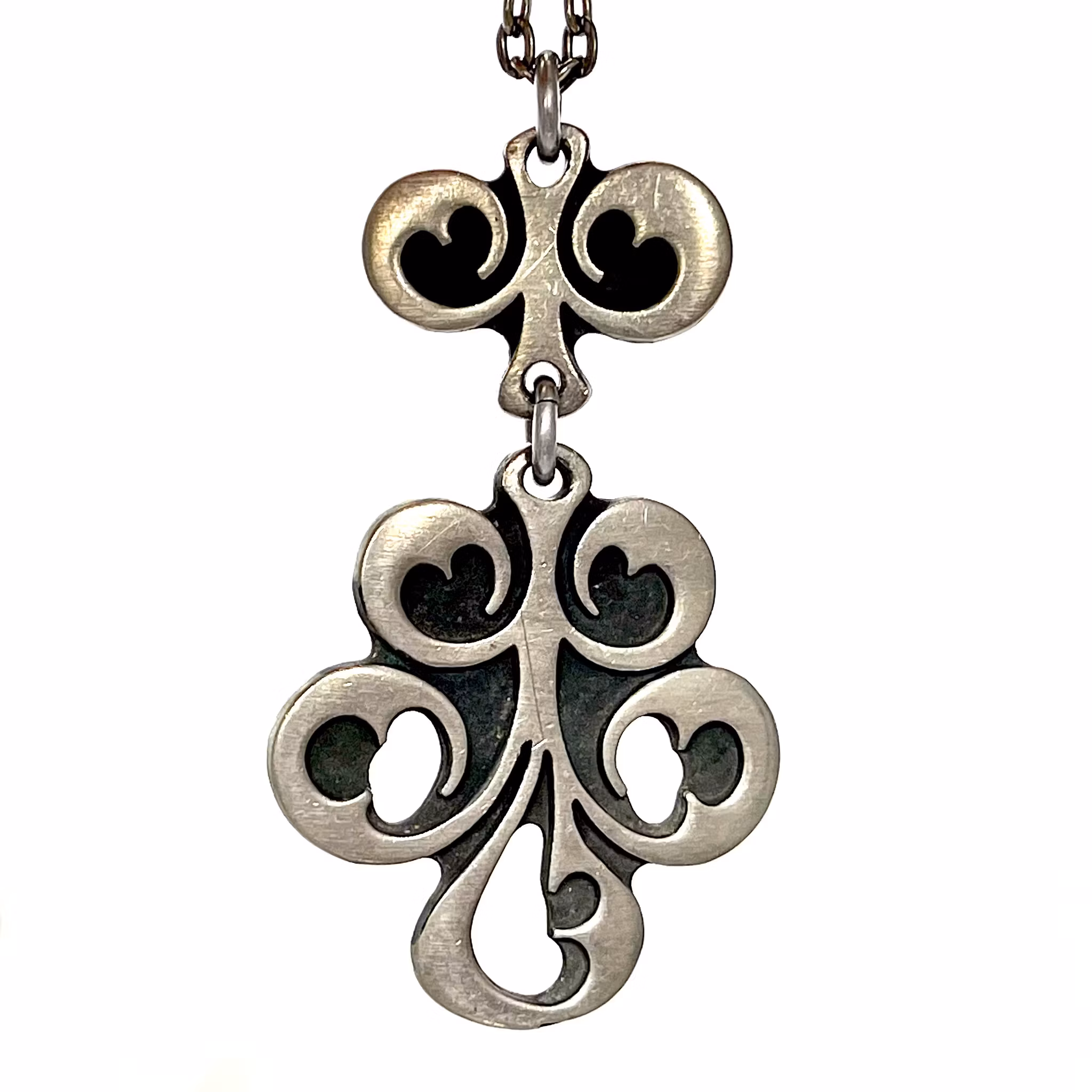 Vintage, Runa Tennesmed Suecia, Collar colgante de peltre