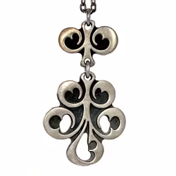 Vintage, Rune Tennesmed Zweden, tinnen hanger ketting