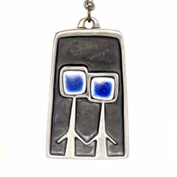 Vintage, Roland Landerholm, Szwecja lata 60. Naszyjnik z cyny