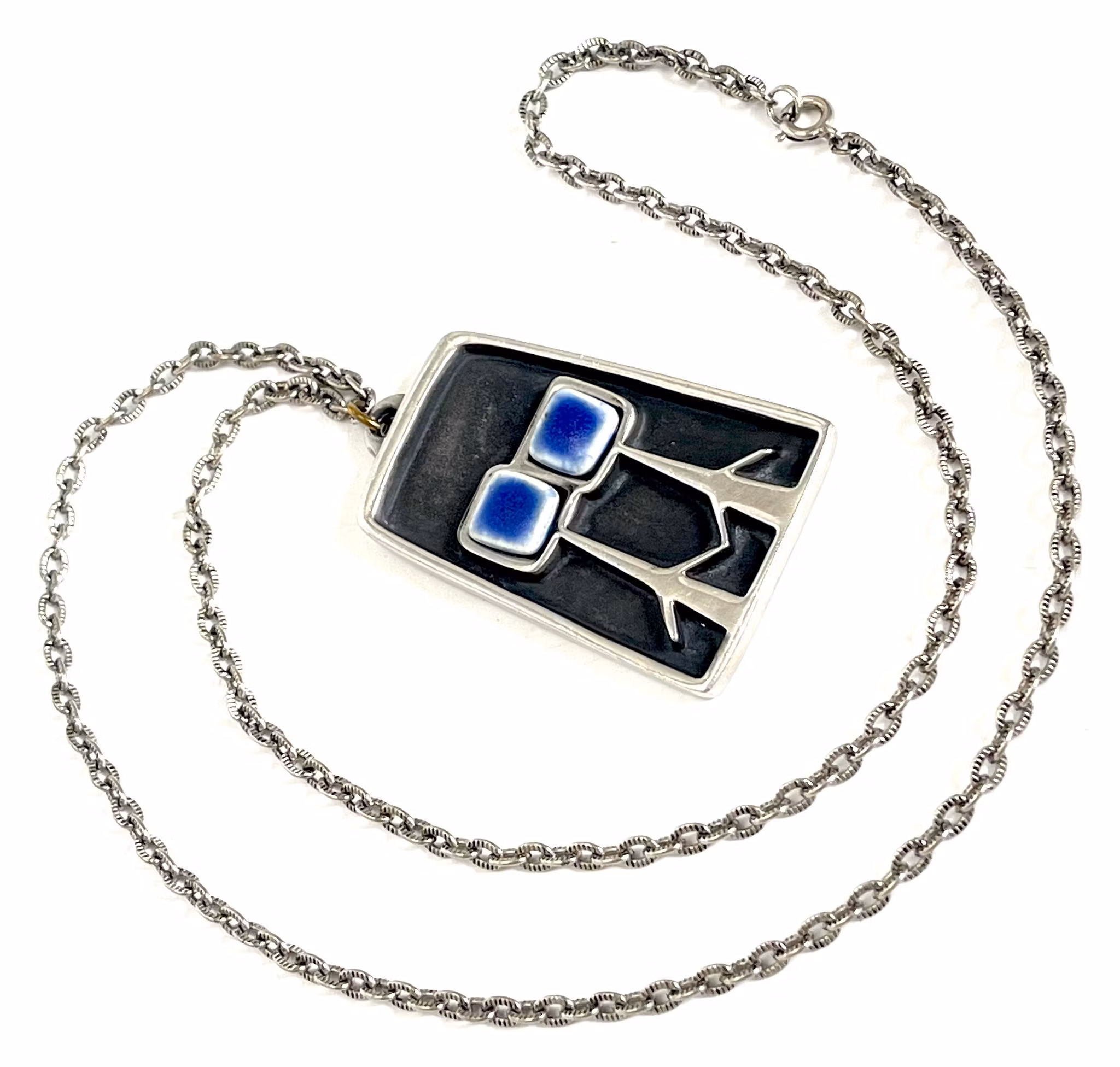 Vintage, Roland Landerholm, Szwecja lata 60. Naszyjnik z cyny