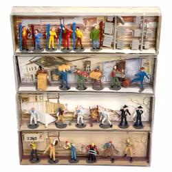 Merten 4 stuks, Miniatuurfiguren HO 2132, 2240, 2337, 2343