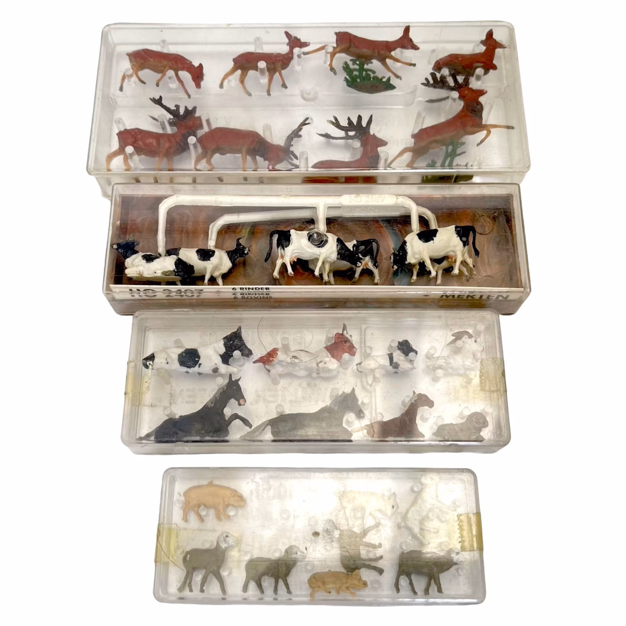 Merten 4 Stück, Miniaturfiguren HO 1002, 1004, 1005, 2407