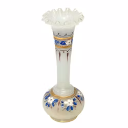 Vase, handbemalt aus Opalglas