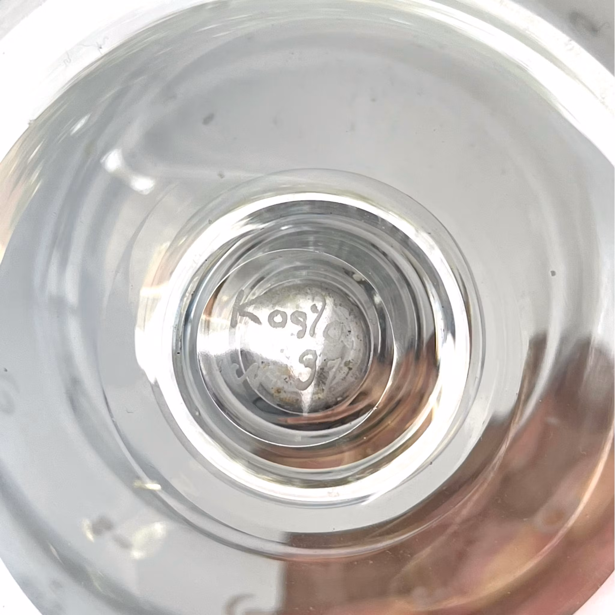 Cuenco a pie - Kosta - firmado no. 91