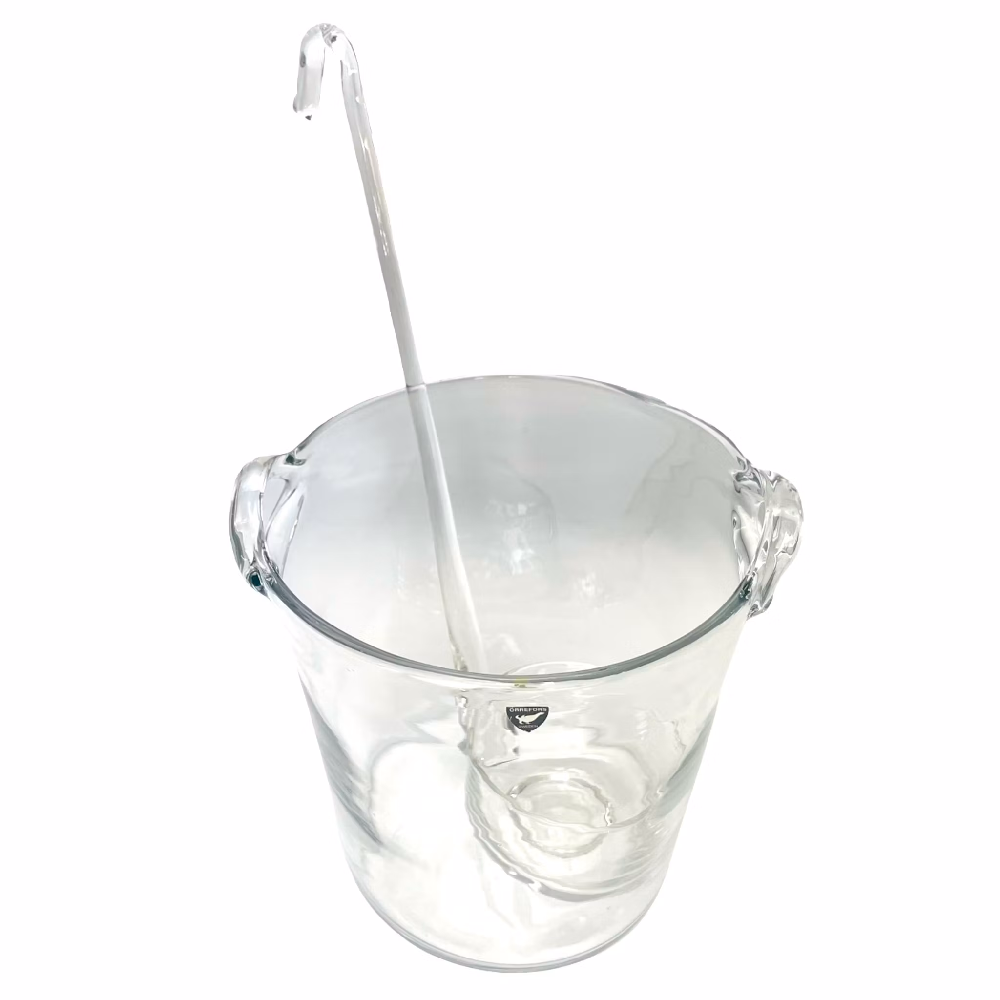 Nils Landberg, Ishink med øse, glass, Orrefors