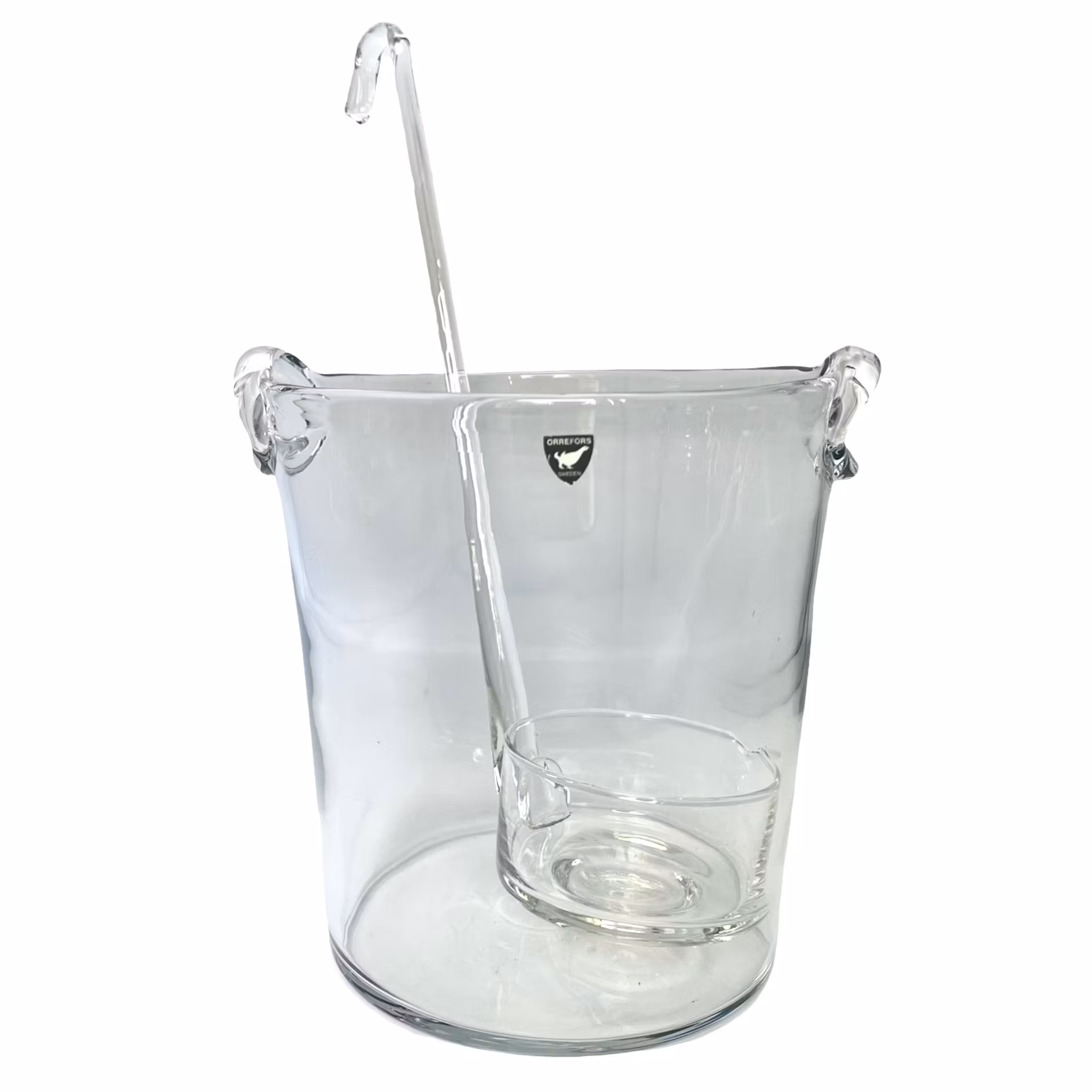 Nils Landberg, Ishink med øse, glass, Orrefors