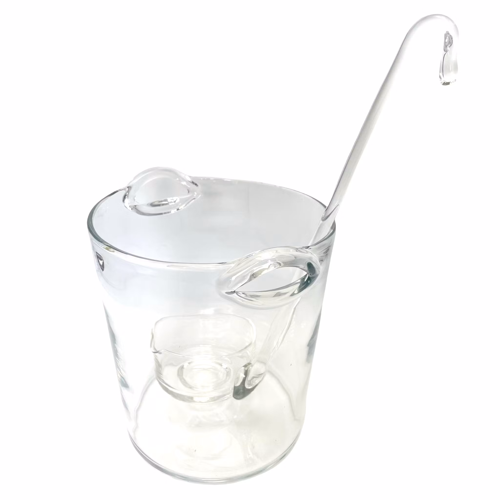 Nils Landberg, Ishink med øse, glass, Orrefors