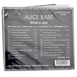 Alice Babs, What A Joy, CD NY