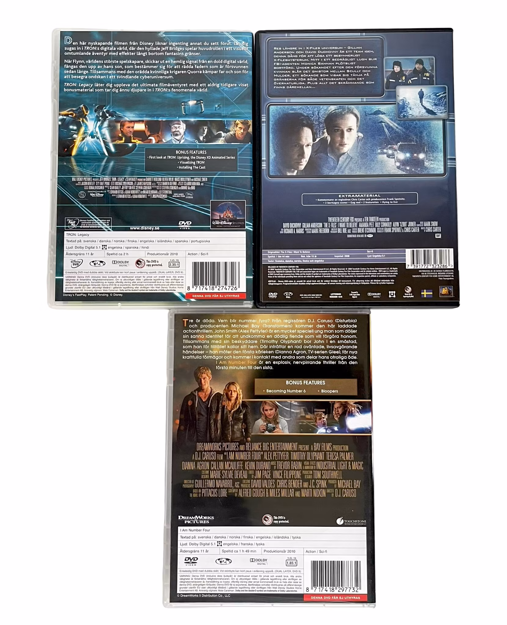 Verzameling sciencefictionfilms 3 stuks