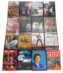 Kokoelma 16 eri musiikki-DVD:tä