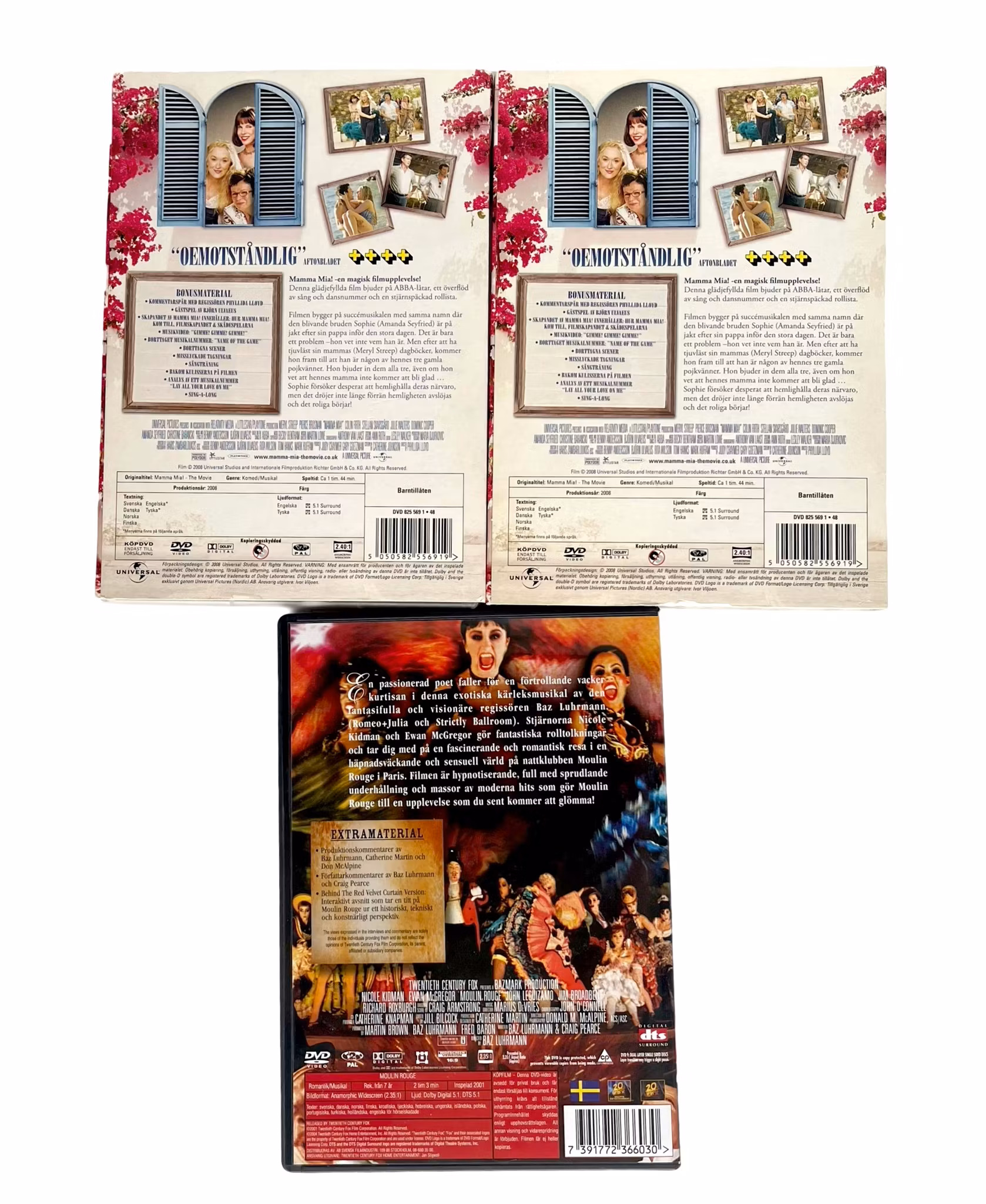 Samling av DVD Musikaler, 3 st