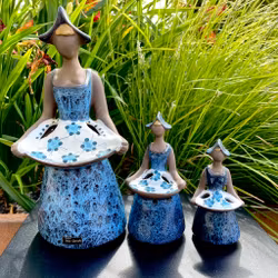 Vintage, 3 Mädchenfiguren aus Keramik von Ulla Skogh für Jie Gantofta Schweden