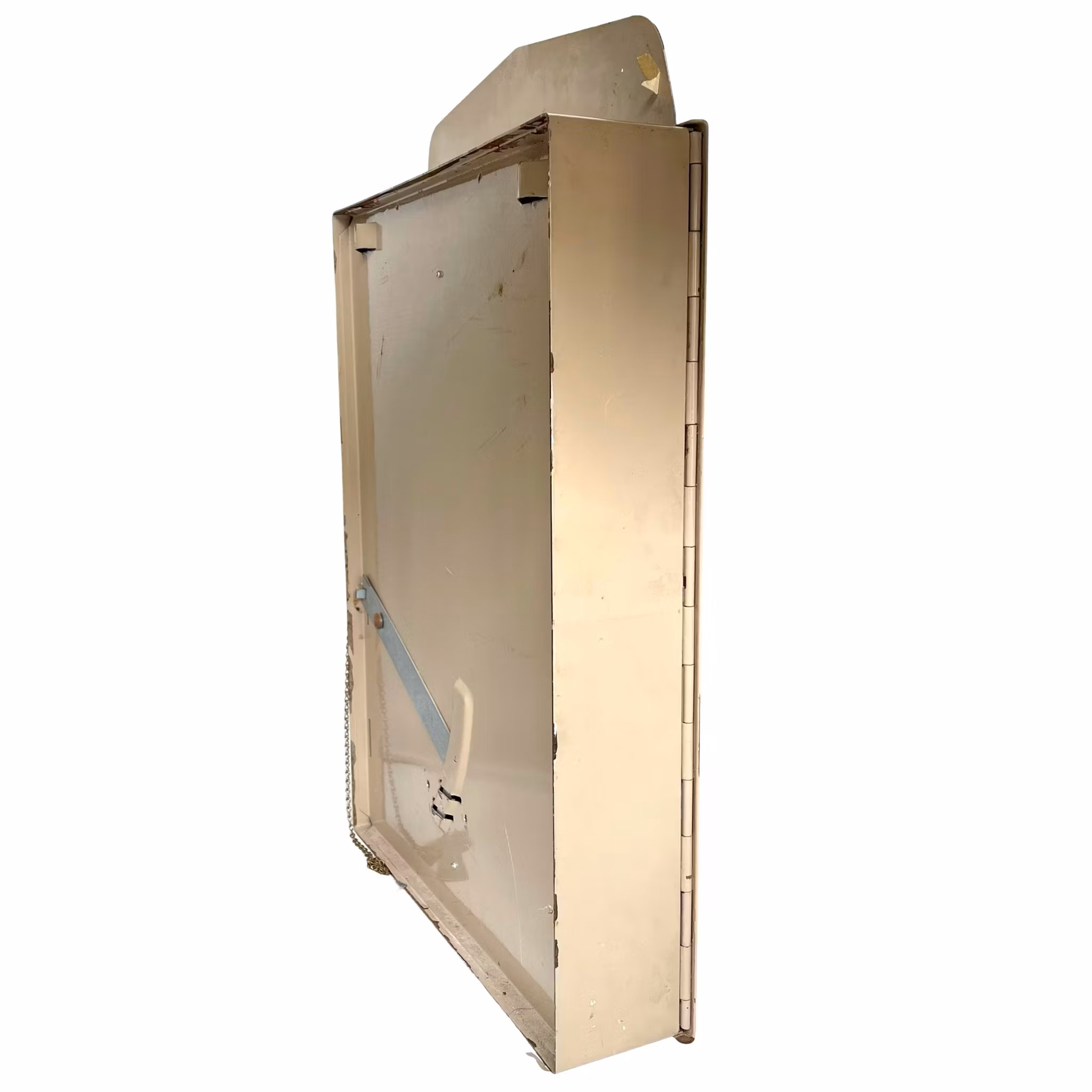 Vintage, Cassetta risparmio Nordia-Sesam 60 scomparti, chiusura con doppia chiave, metallo