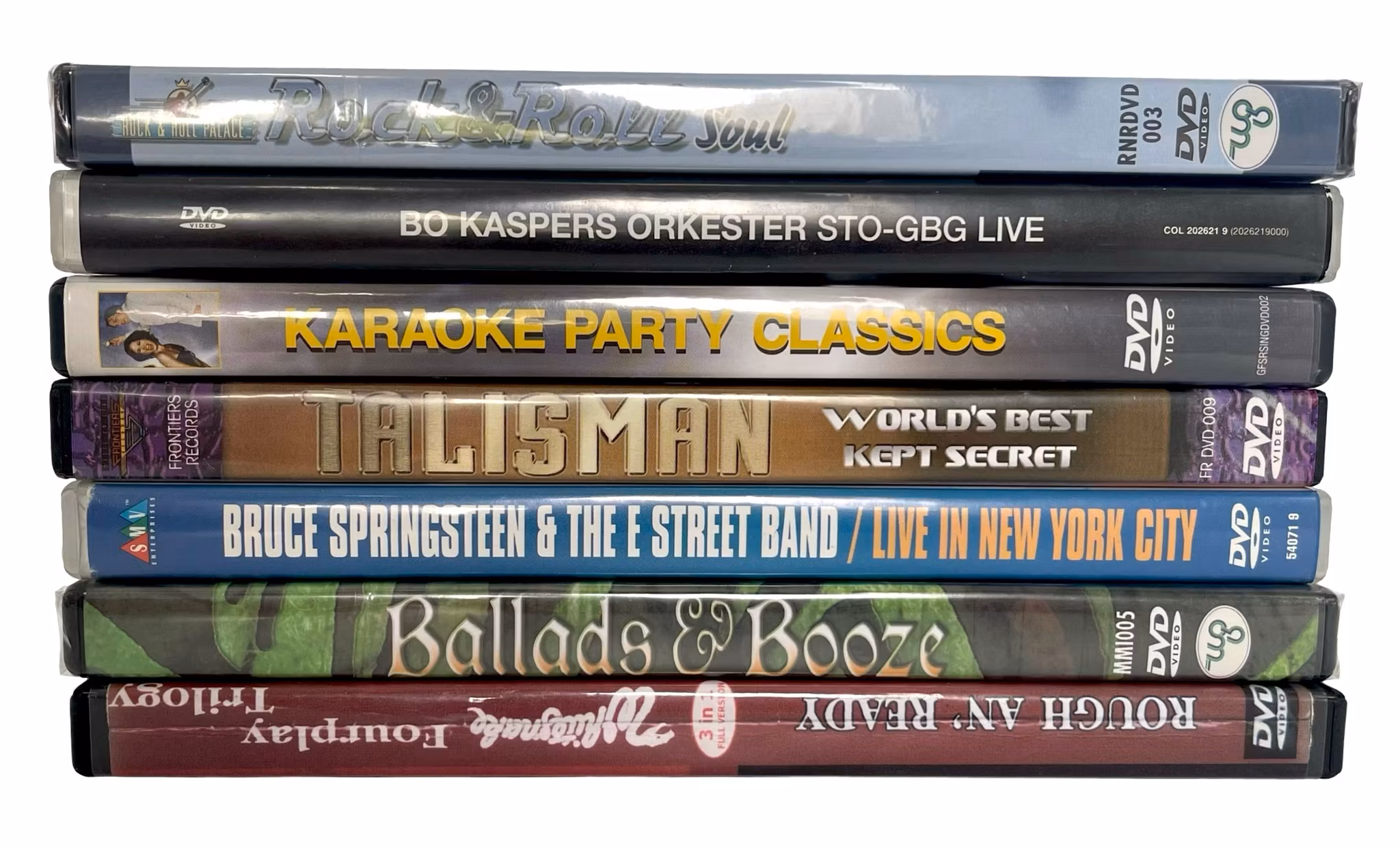 Samling af forskellig musik DVD 7 stk