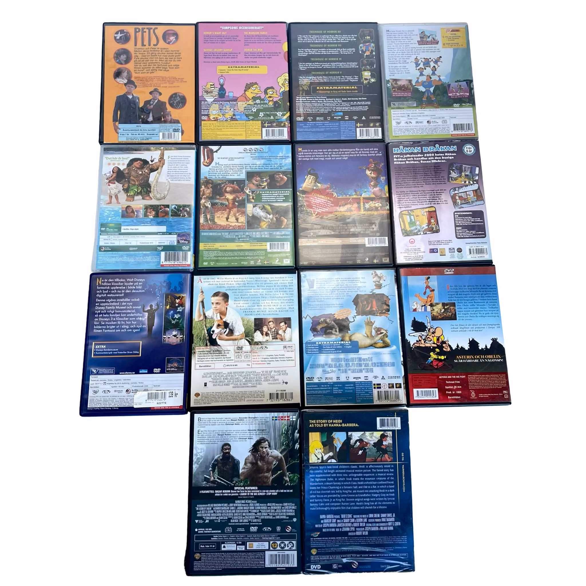 DVD Samling av Familj Filmer 14 st