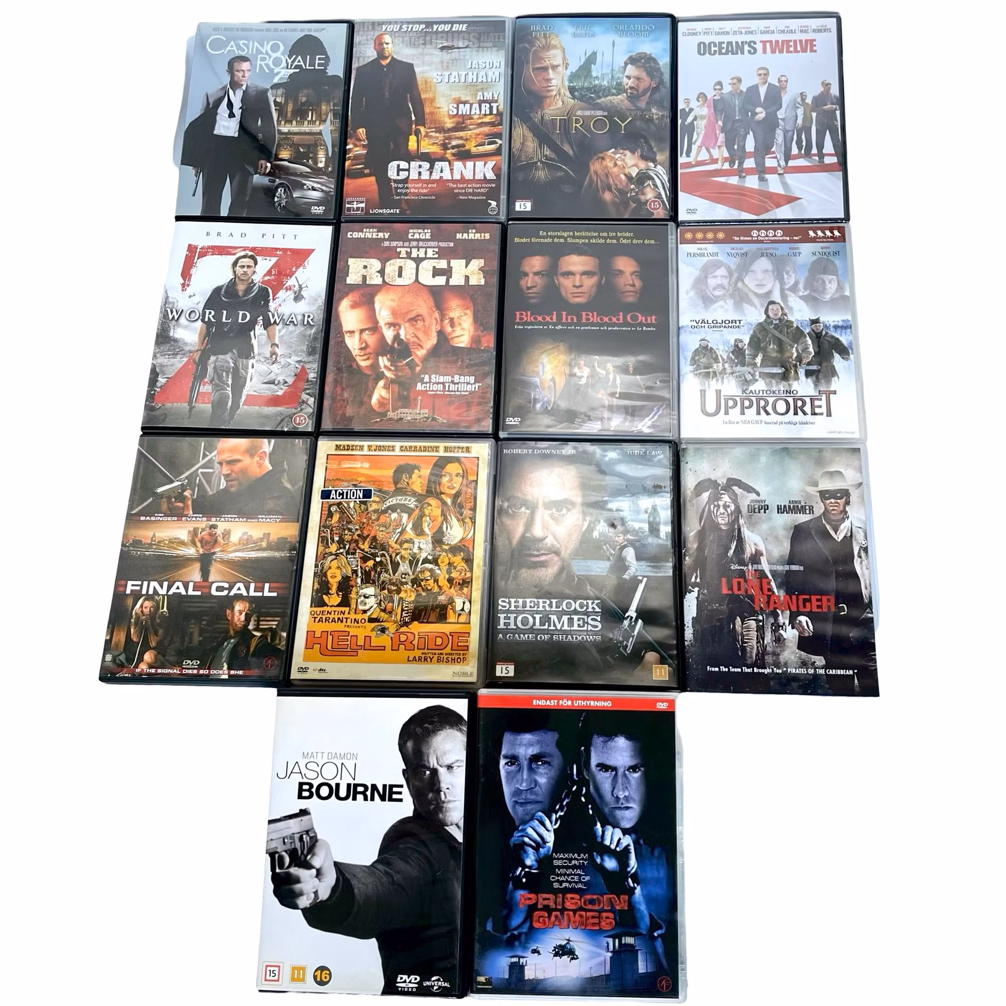 Kolekcja DVD z filmami akcji 14 szt