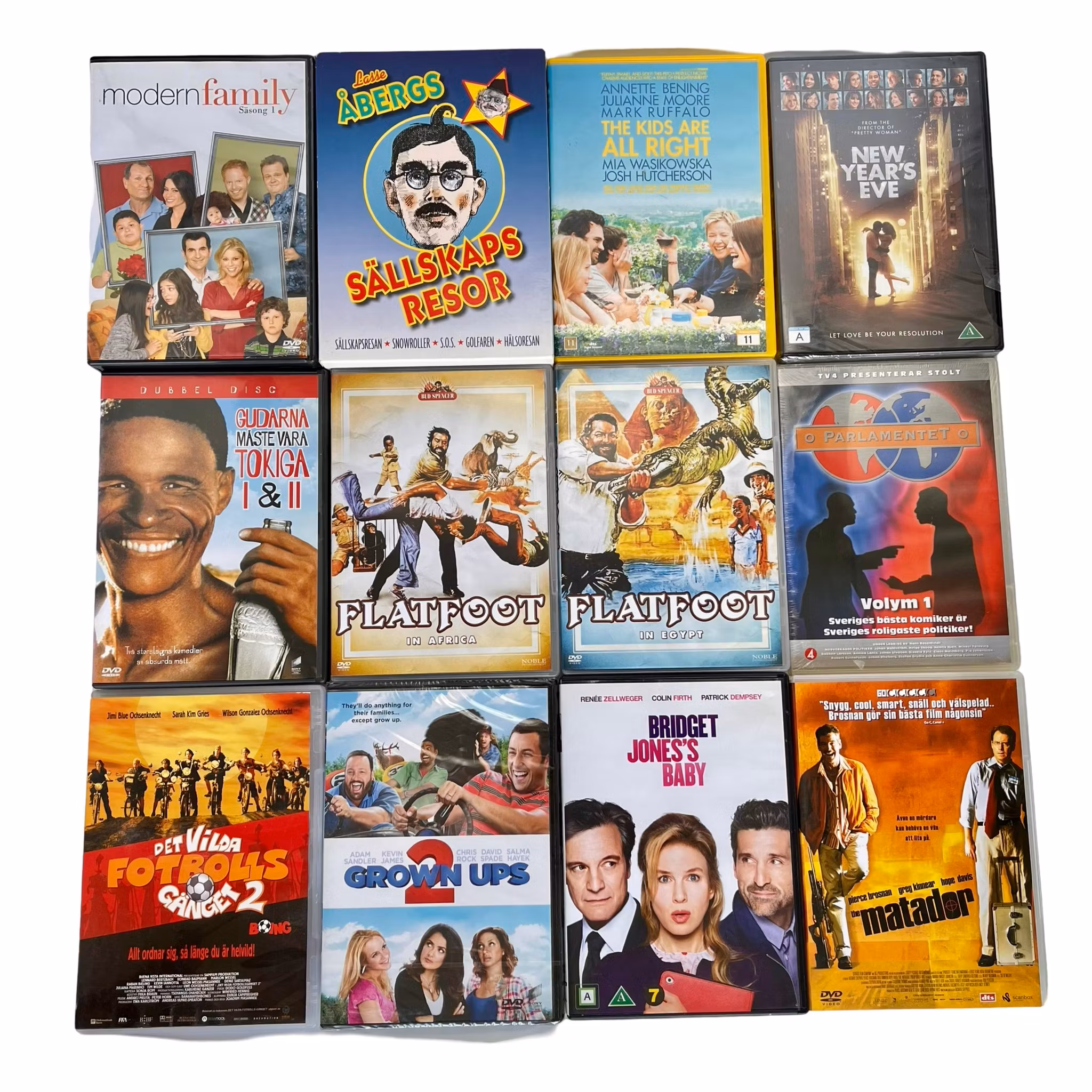 DVD-samling av komediefilmer 12 stk