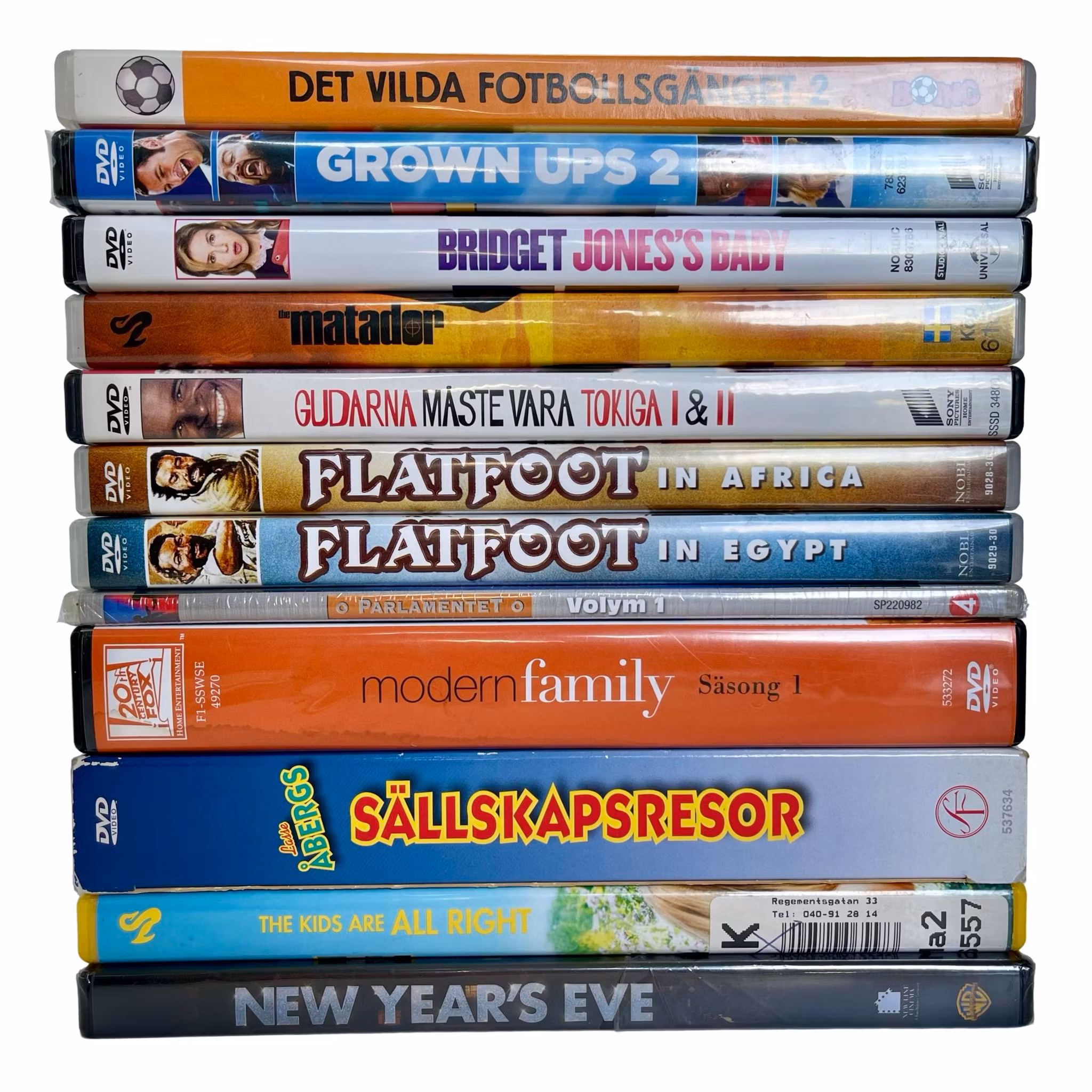 DVD-samling av komediefilmer 12 stk