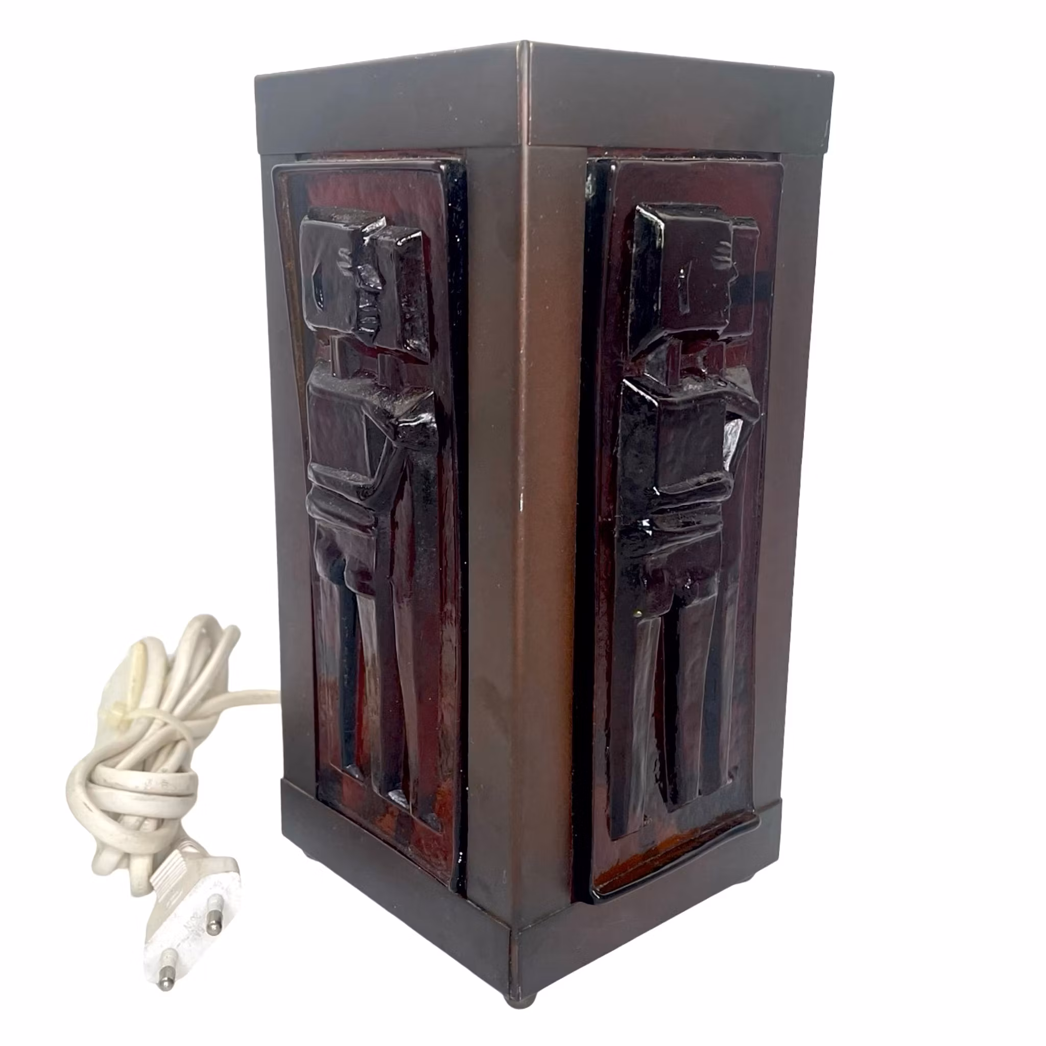 Erik Höglund. Lampada da tavolo, vetro e rame, Boda Sweden