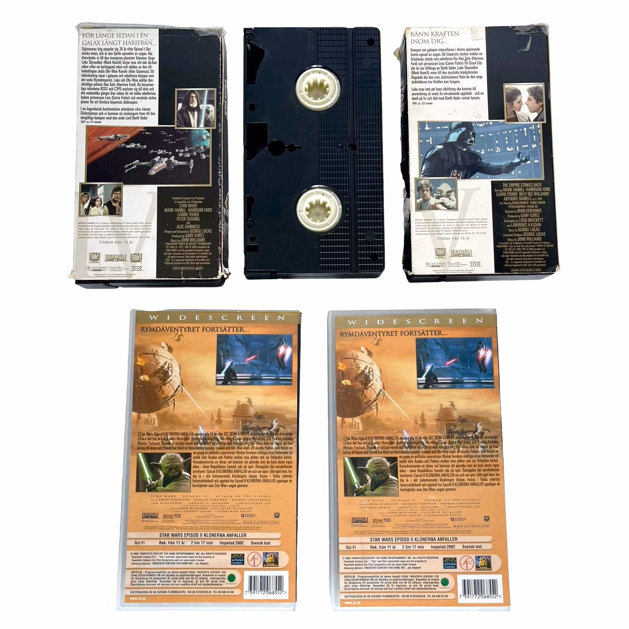 Filmy Gwiezdne Wojny, kolekcja 5 filmów VHS