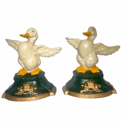 Vintage, Ett par Gjutjärn Ankor Dörrstopp - Gjutjärn - Bondgård