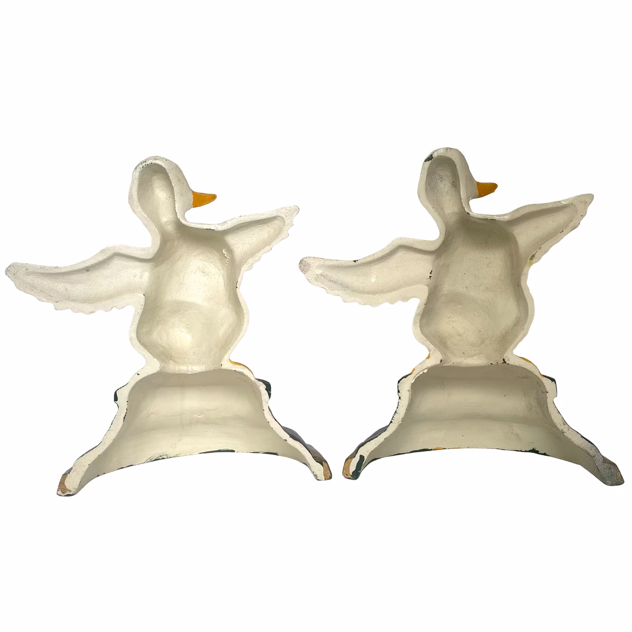 Vintage, para odbojników do drzwi żeliwnych kaczek - żeliwo - dom wiejski