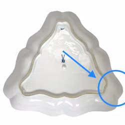 Meissen Trekantigt, Porslin Lökmönster Skålfat