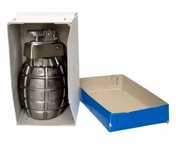 Tändare, metall i form av en handgranat