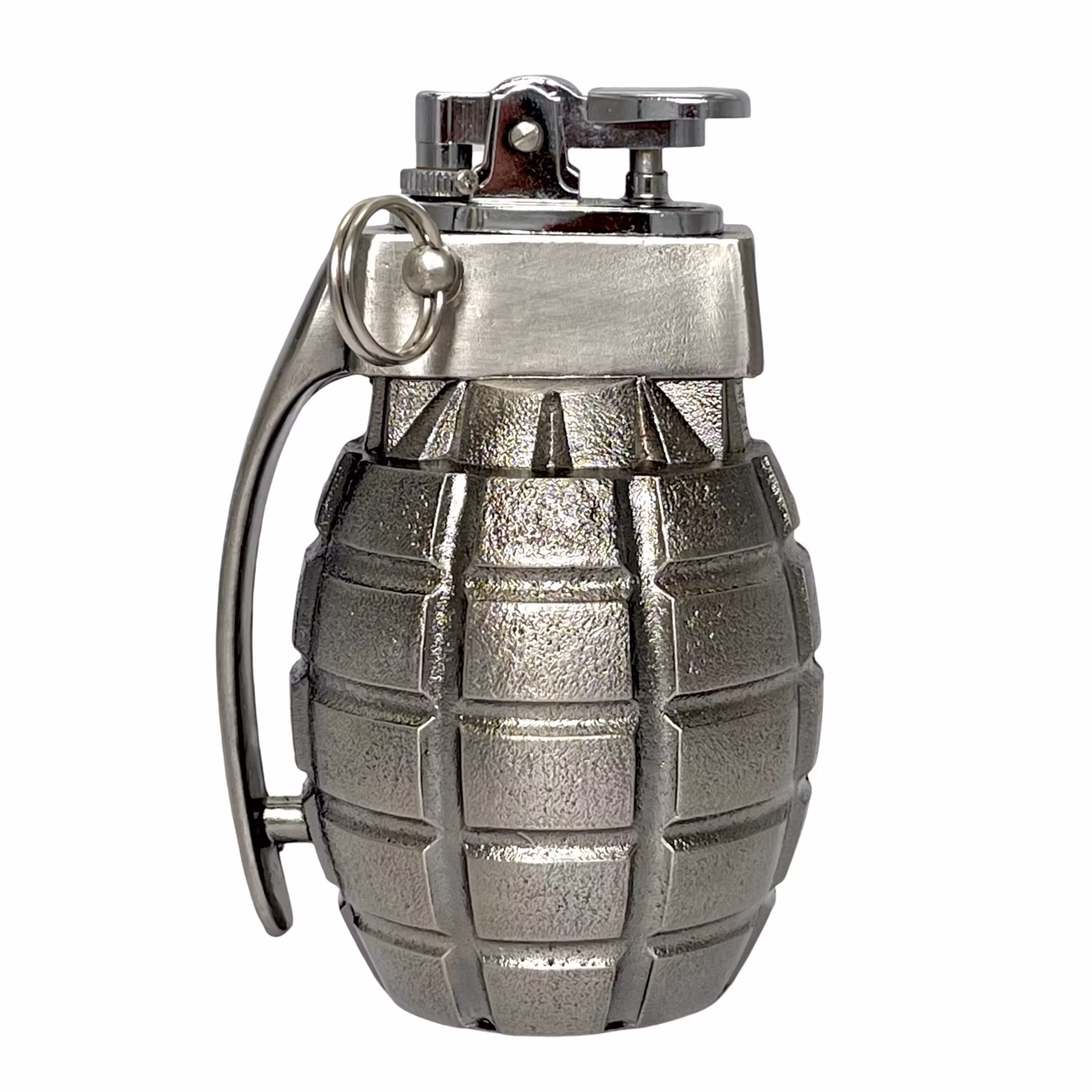 Briquet en métal en forme de grenade à main