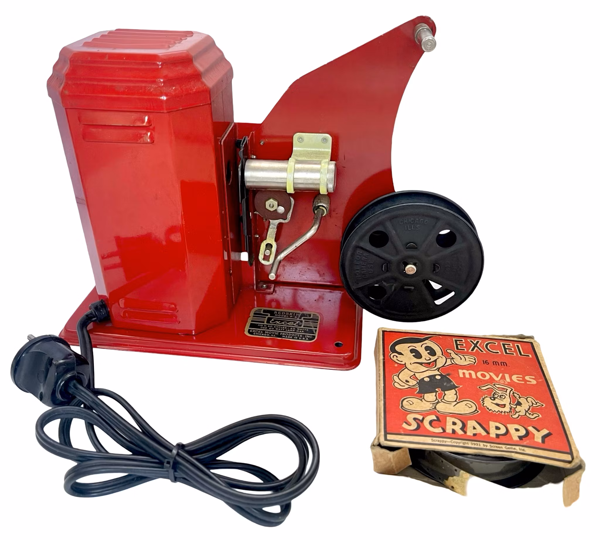 Vintage, Projektör 16 mm Redskin, Excel Film produkter