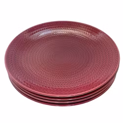 Assiettes, 4 pièces, silex, rouge Blue Fire, Hertha Bengtsson, Rörstrand.