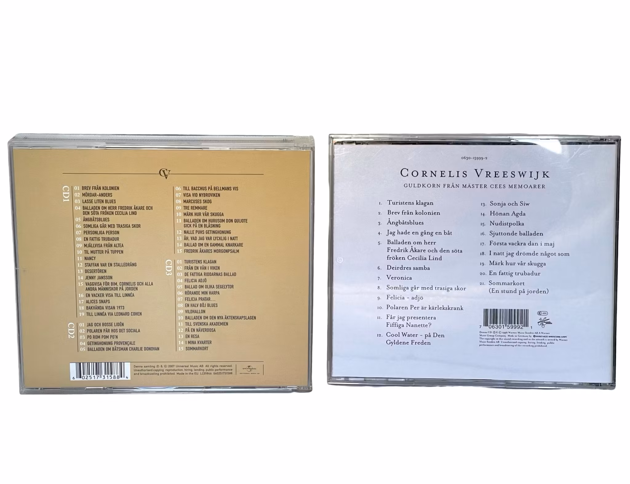 Cornelis Vreeswijk, 2 CD's, Golden Grain From Master Cees Memoirs & The Best With Cornelis Vreeswijk