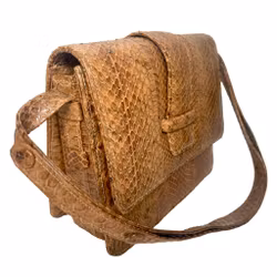 Vintage håndveske skulderveske, YKK, MM Kane skinnveske