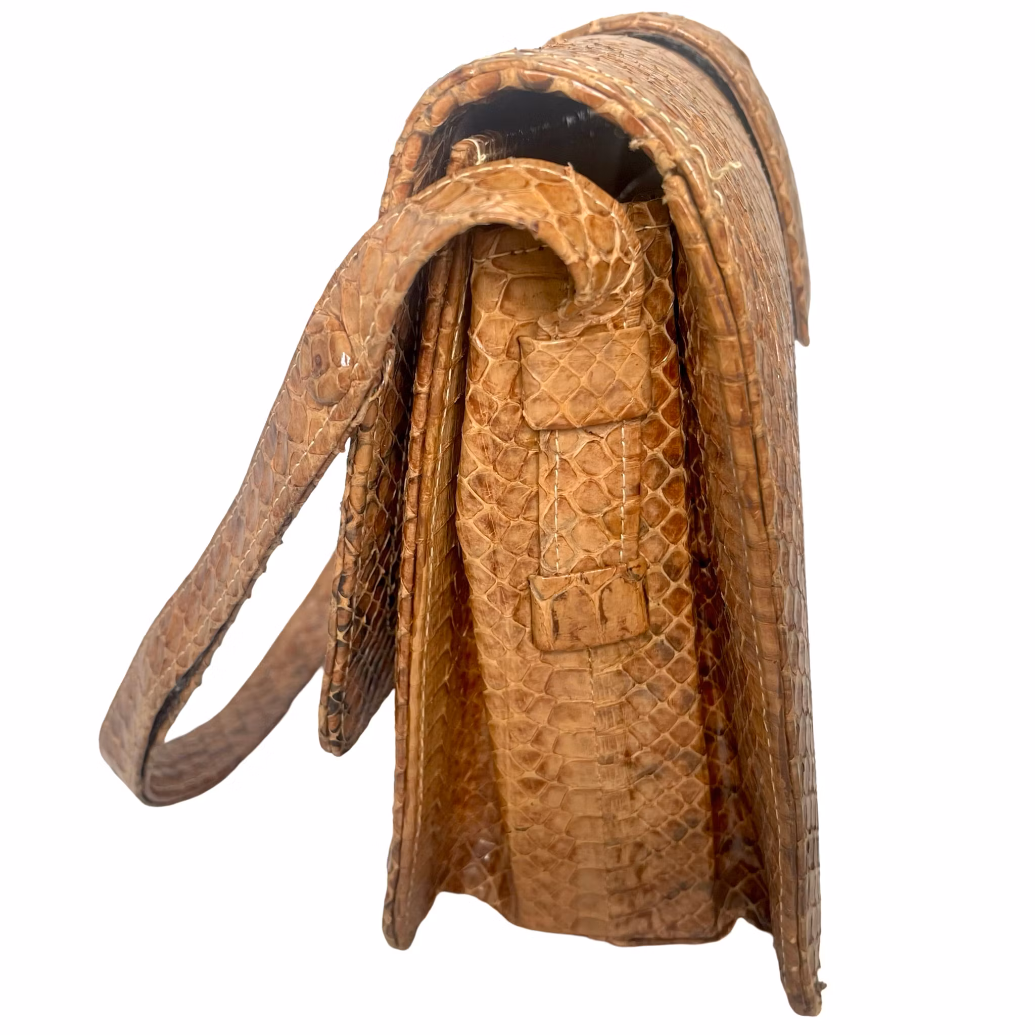 Vintage håndveske skulderveske, YKK, MM Kane skinnveske