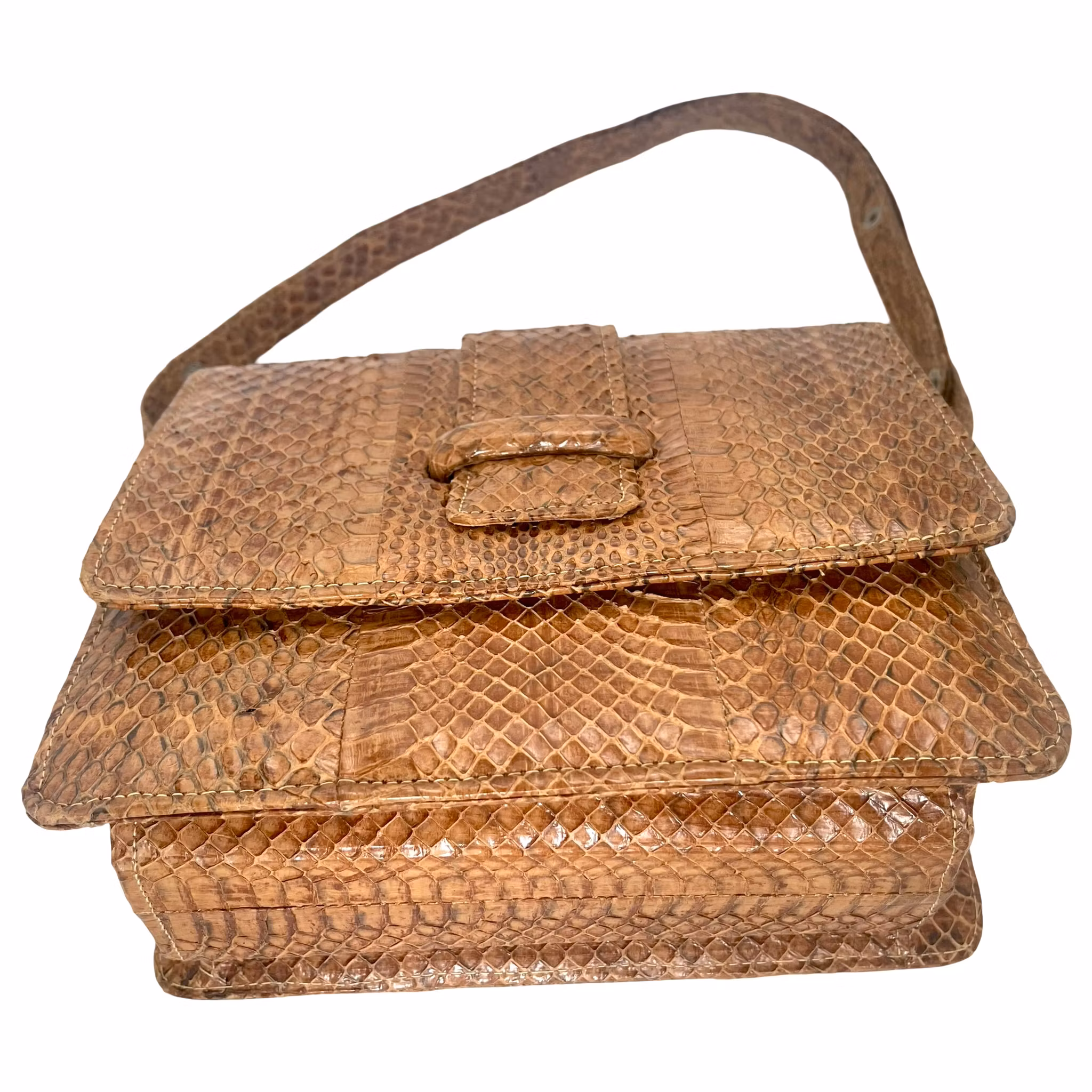 Vintage håndveske skulderveske, YKK, MM Kane skinnveske