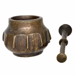 Mortar with pestle - Bronze 15th century