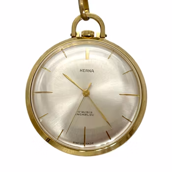 Vintage, Herna fickur 17 rubis med kedjan, Swiss