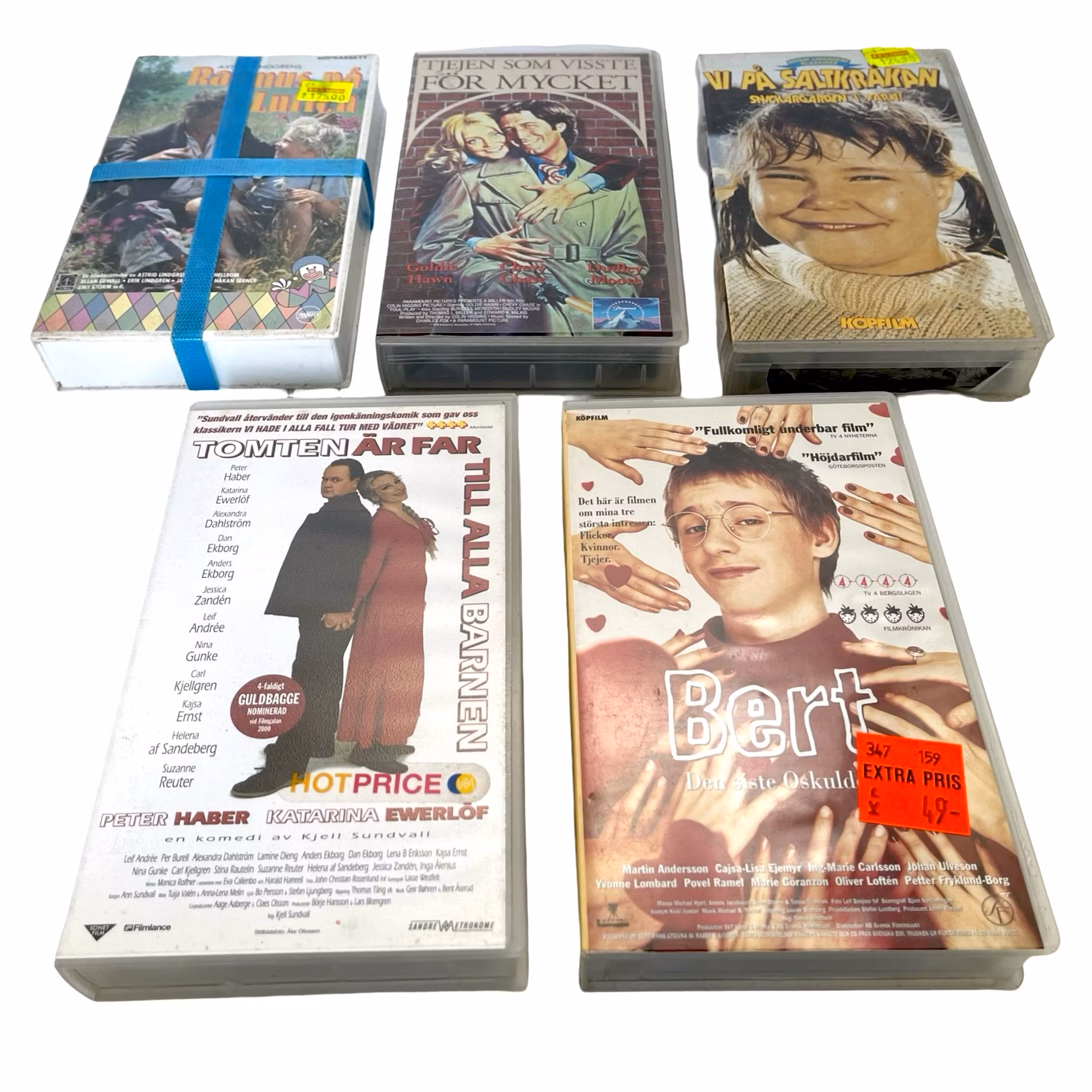 Samling av Familj Filmer, 5 st VHS, Ny