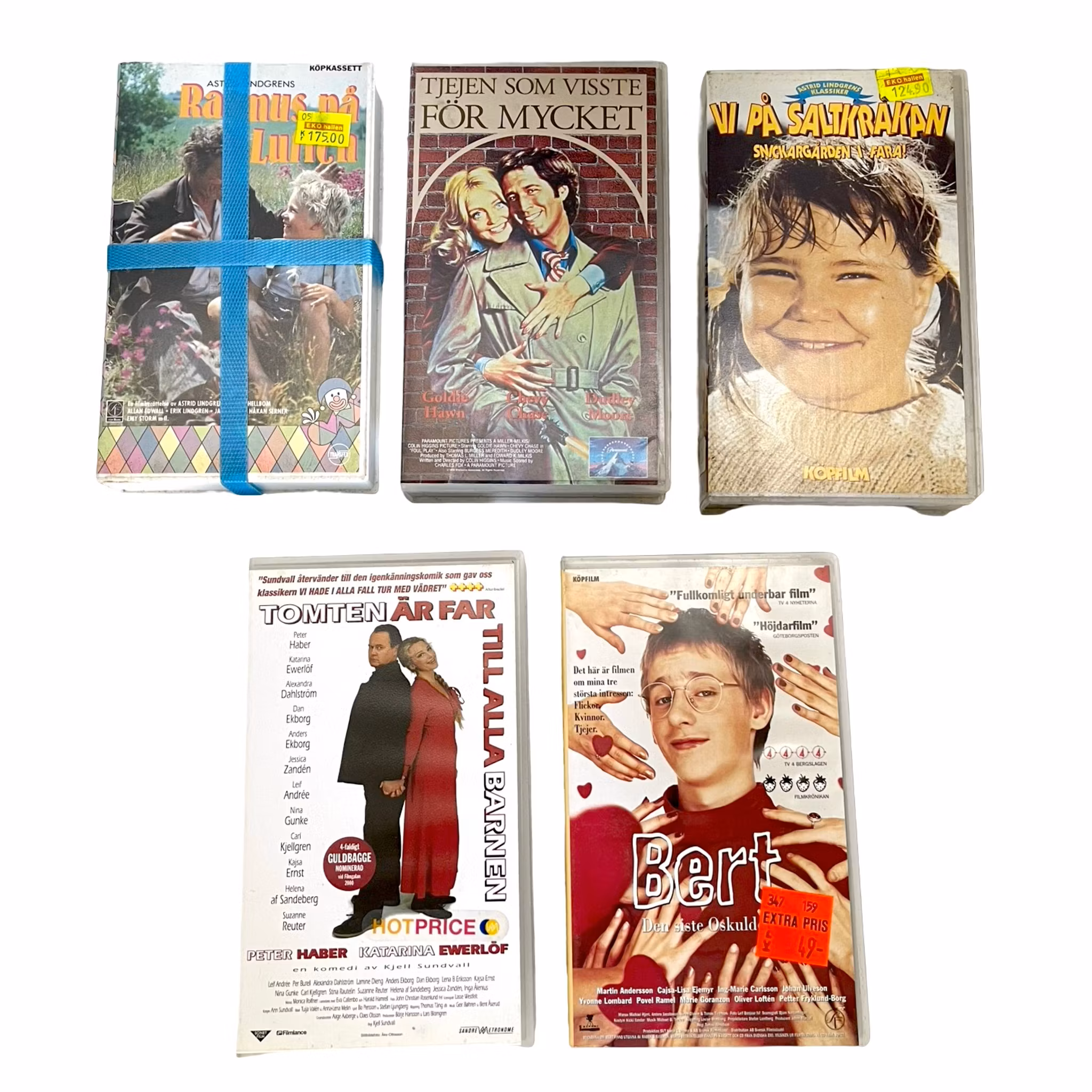 Samling av Familj Filmer, 5 st VHS, Ny