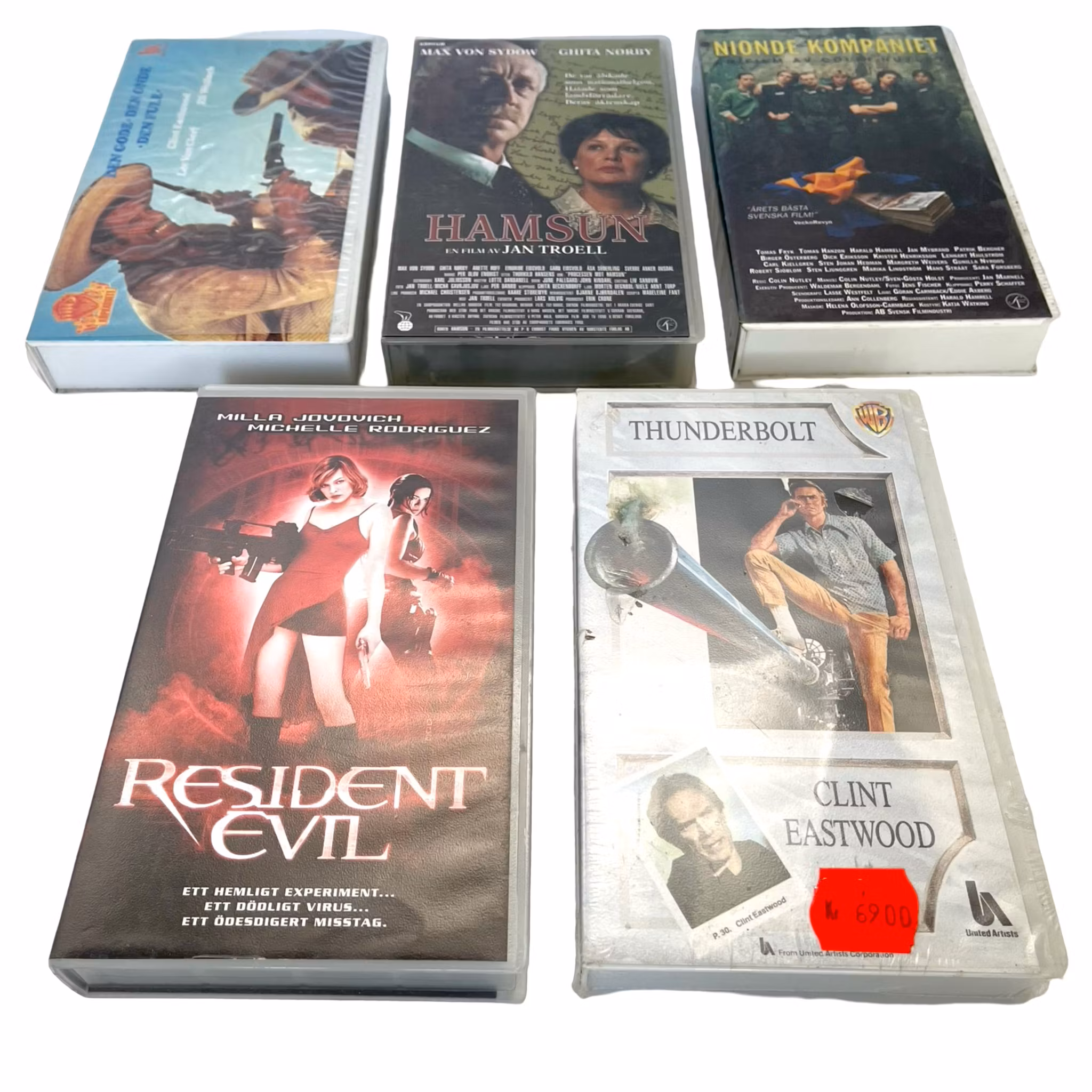 Zbiór różnych filmów, 5 VHS, nowy