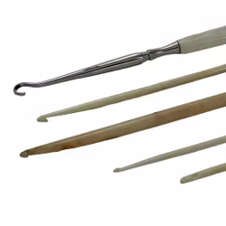 Older Stick and crochet hook, bone