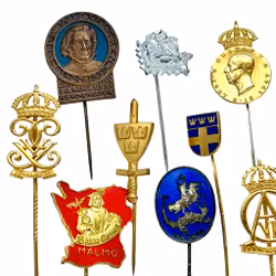 Nålmärken, Arboga och 12 st. andra