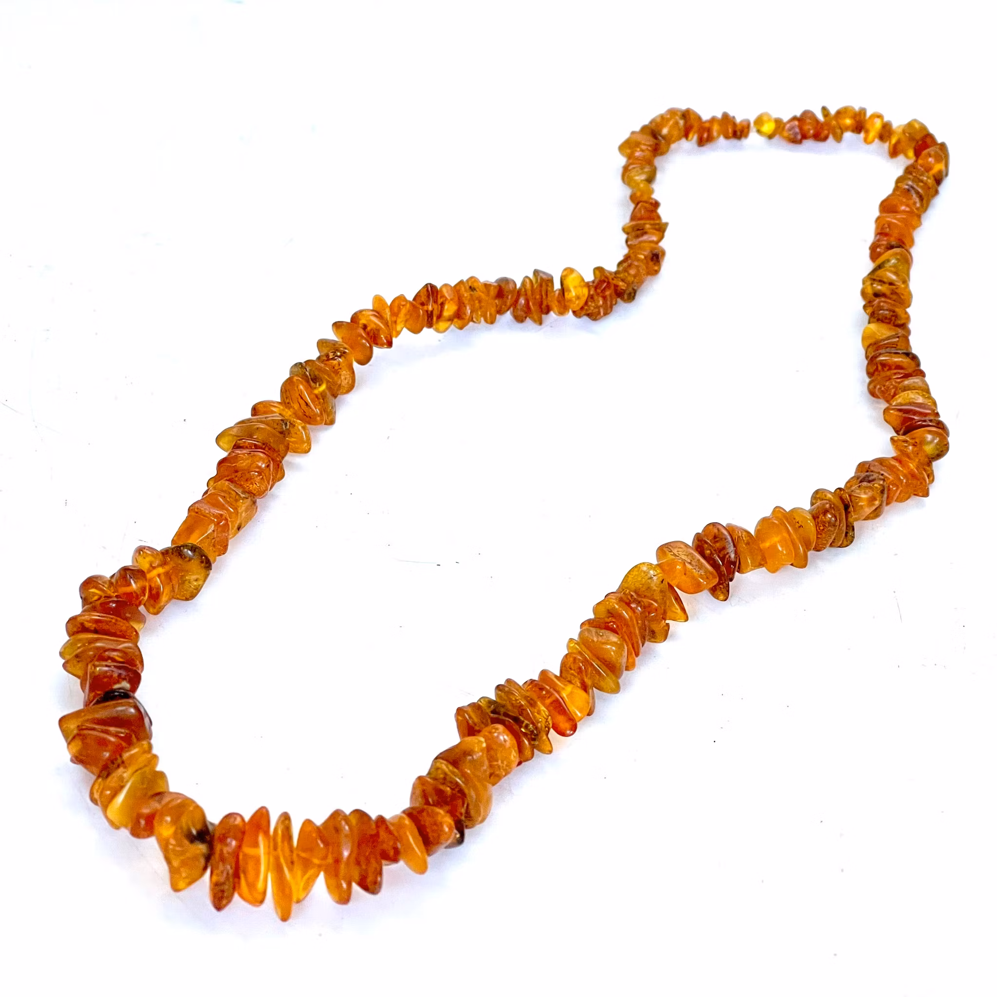 Vintage, 2 stk. naturlig rav halskjeder