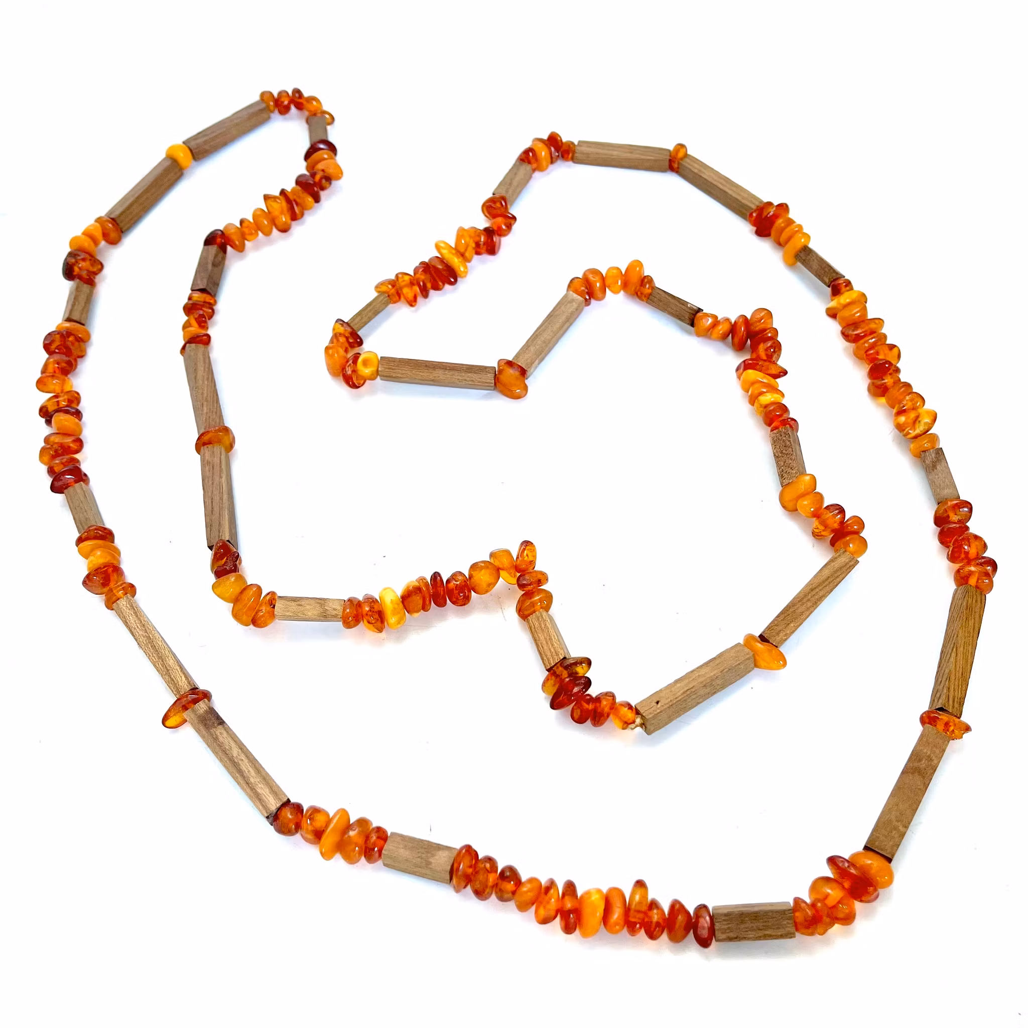 Vintage, 2 stk. naturlig rav halskjeder