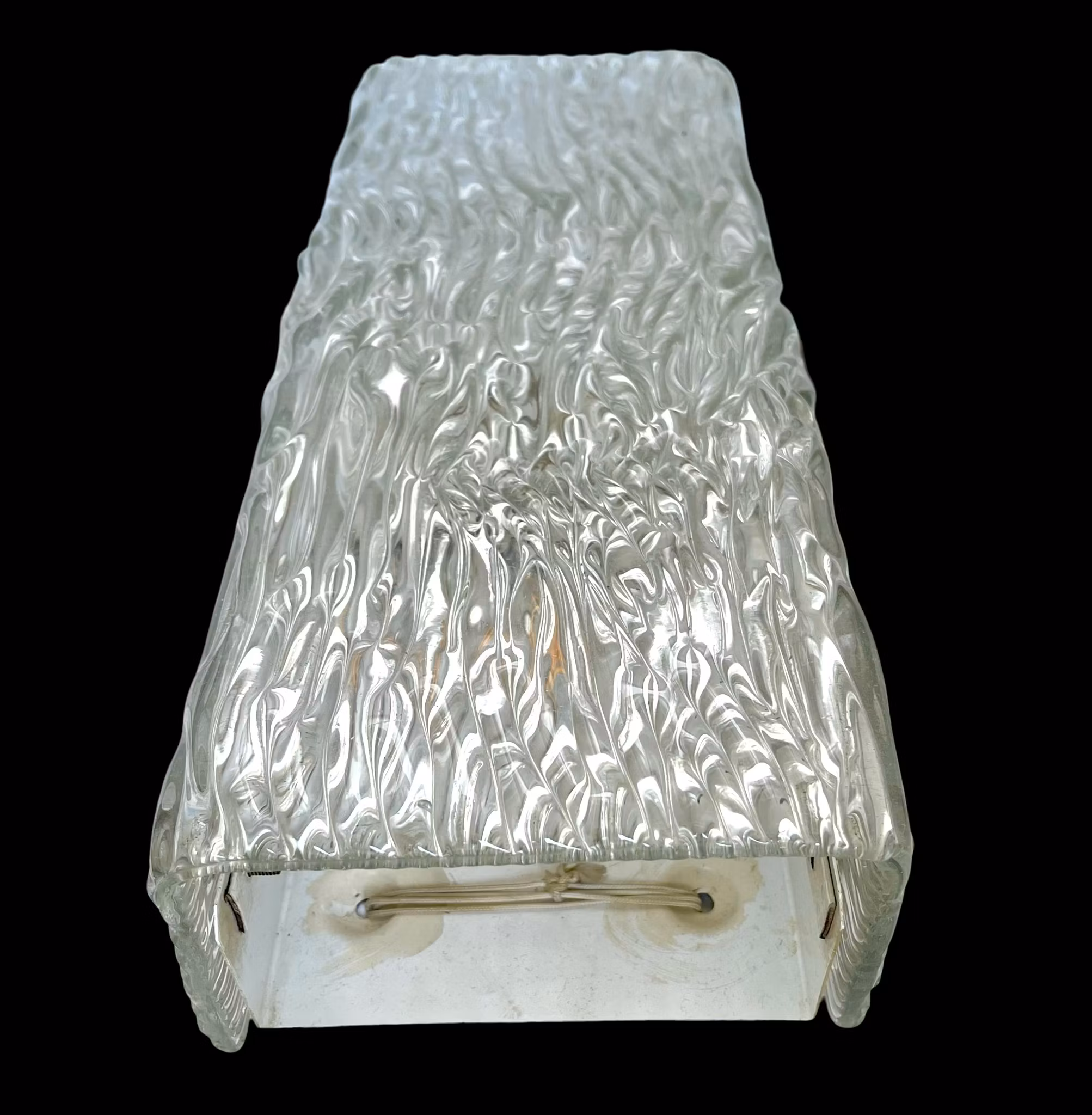 Vägglampa i glas, troligen av J.T. Kalmar, Kalmar Franken KG 1960-tal