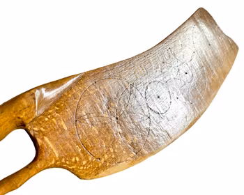 Antik Allmoge skäkteträ, 1800-talet, Sverige