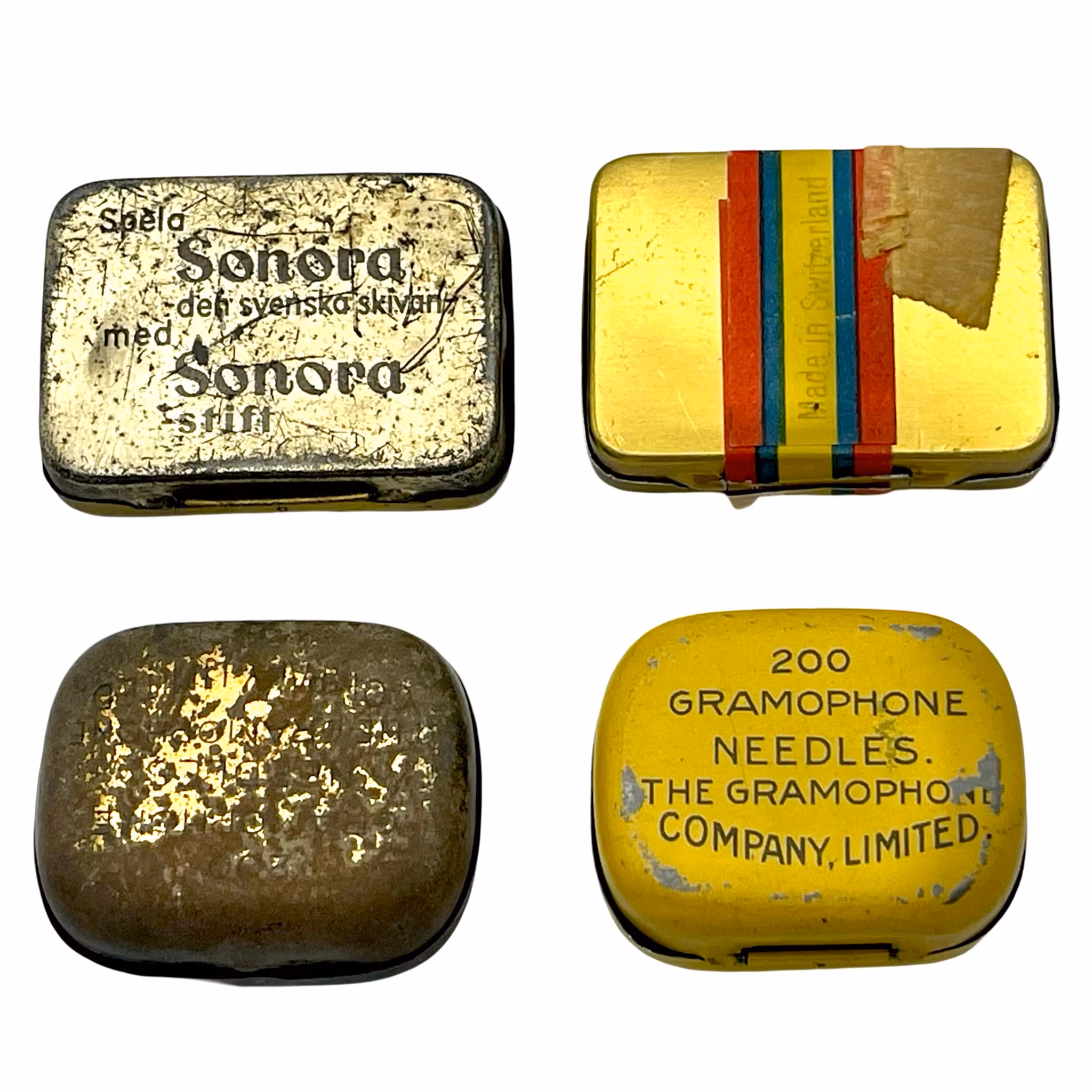 Grammophonnadeln in Originalverpackung von His Master's Voice & Sonora Pins