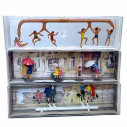 10 stuks Merten miniatuurfiguren HO